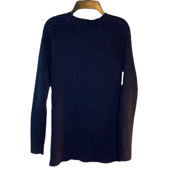 Michael Kors Navy Cable Knit Sweater Small NWOT Double Zip, Nautical Chic - Picture 4 of 15